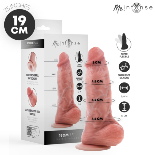 Dildo MR. INTENSE Spencer 19 cm z teksturą ultrarealistyczną