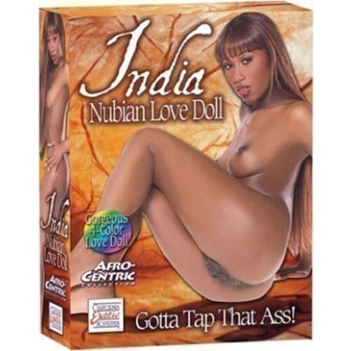 Muñeca hinchable CALEXOTICS India z trzema orificiami