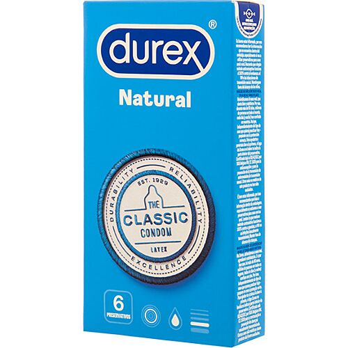 Prezerwatywy Durex Natural Classic 6 jednostek z formą easy on