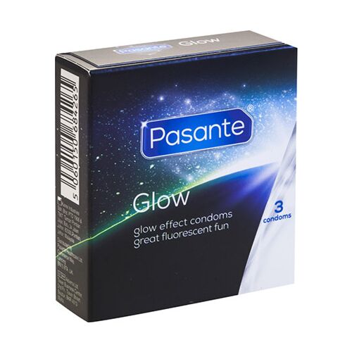 Prezerwatywy Pasante Glow 3 sztuki - świecą w ciemności