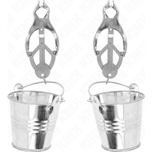 Pinze do sutków KINK japońskie z kubkami srebrne