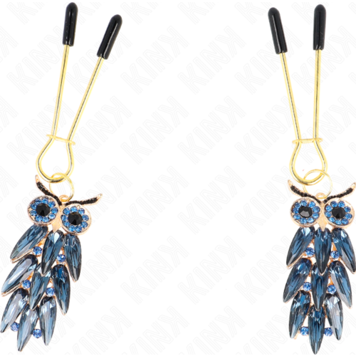 Klipsy do sutków KINK - Zawieszka sowa 6 cm