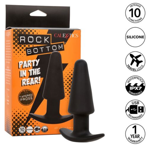 Plug anal CALEXOTICS Rock Bottom z 10 trybami wibracji