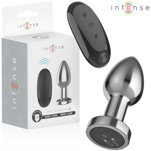 Plug anal INTENSE M z 10 wibracjami i zdalnym sterowaniem