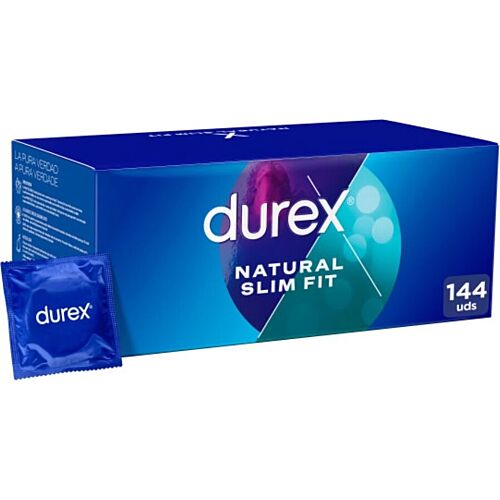 Prezerwatywy Durex Natural Slim Fit 144 sztuk - Dopasowane