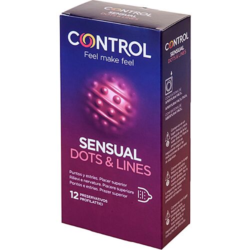 Prezerwatywy CONTROL Sensual Dots & Lines - stymulacja