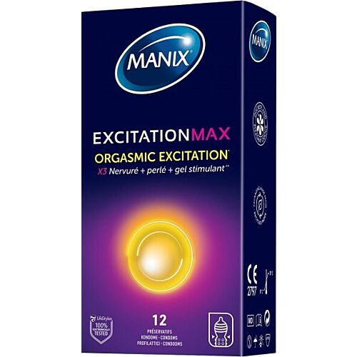 Prezerwatywy Manix Excitation Max — potrójna stymulacja