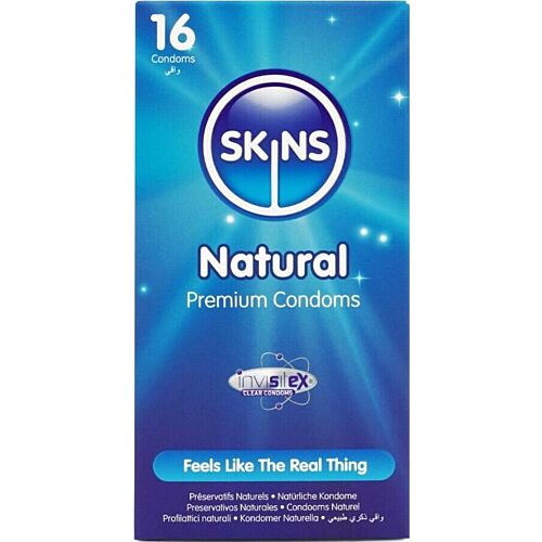 Kondomy SKINS Natural 16-Pack - o 33% więcej w opakowaniu