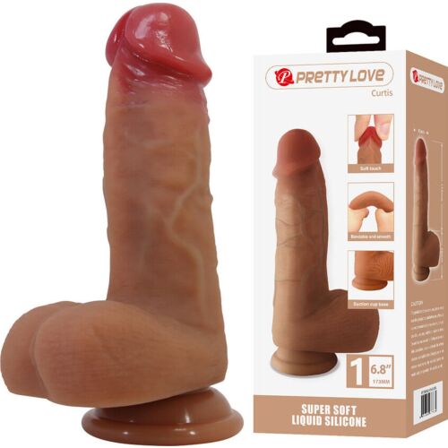 Dildo PRETTY LOVE CURTIS z przyssawką 17.3 cm