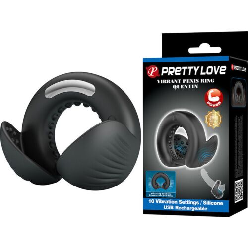 Pierścień na Penisa Pretty Love Quentin ze stymulatorem jąder