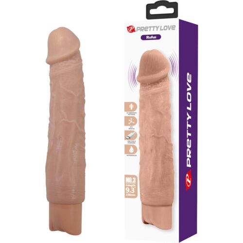 Wibrator PRETTY LOVE RUFUS z elastycznym, realistycznym kształtem