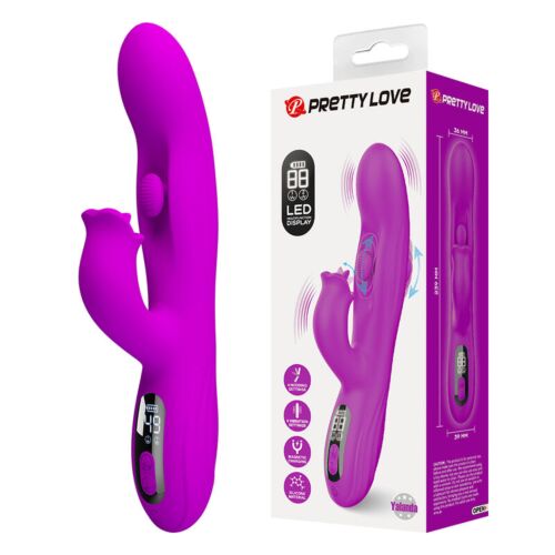 Wibrator Rabbit HIGH TECH Pretty Love Yalanda z wyświetlaczem LED