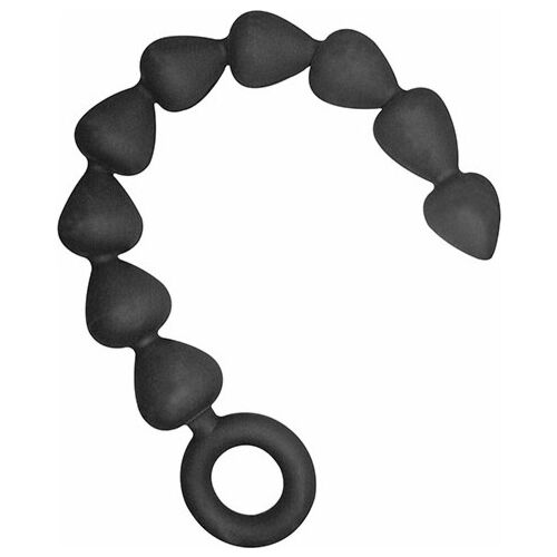 SILICONE ANAL BEADS: BLACK