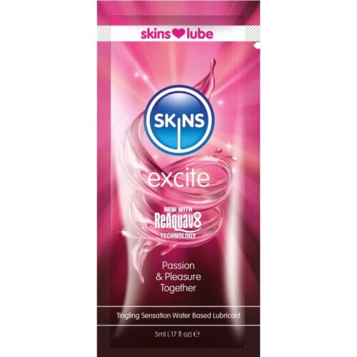 Lubrykant SKINS Excite 5 ml z efektem mrowienia