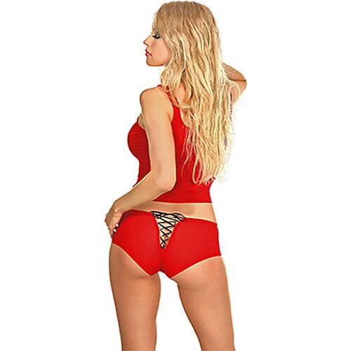 Top bieliźniany Exposed O-L Lace Up Tank L/XL