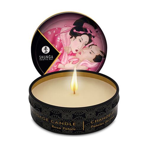 Świeca do masażu SHUNGA Mini Caress z aromatem róż