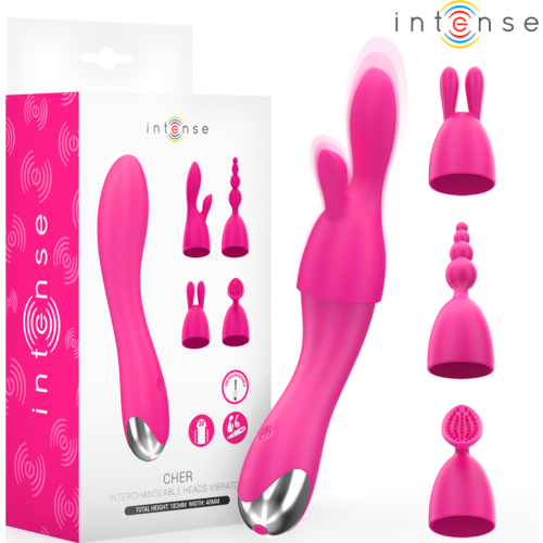Wibrator INTENSE Cher z 20 trybami i wymiennymi końcówkami
