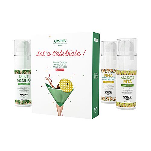 Kits kosmetyczne Exsens WARMING GOURMET masażowe 3 x 30ml