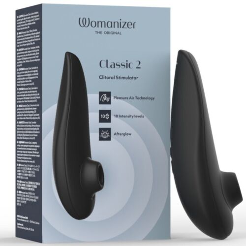 Stymulator łechtaczki WOMANIZER Classic 2, czarny, 10 poziomów