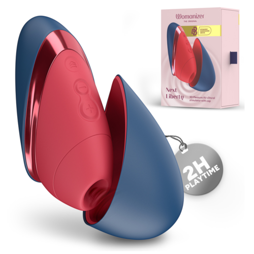 Stymulator łechtaczki WOMANIZER NEXT LIBERTY 3D Pleasure Air niebiesko-czerwony