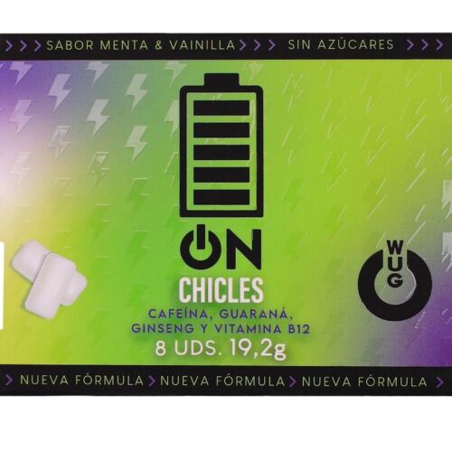Chicles WUG GUM WUG ON z kofeiną i guaraną