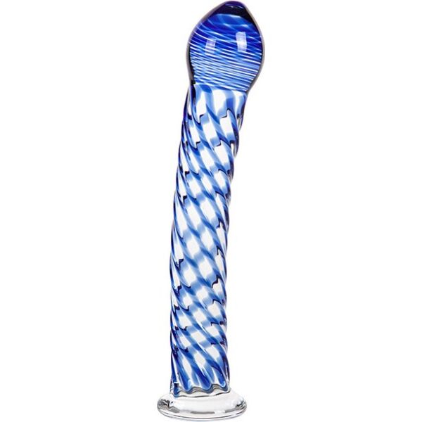 Dildo S Pleasures Crystal AQUARIUS z zakrzywionym trzonem