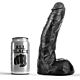 Dildo ALL BLACK 22 CM - Elastyczny i hipoalergiczny