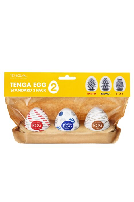 Masturbator Tenga Jajko Standard 3 Pack II z różnorodnymi teksturami Masturbator Tenga Jajko Standard 3 Pack II z różnorodnymi teksturami