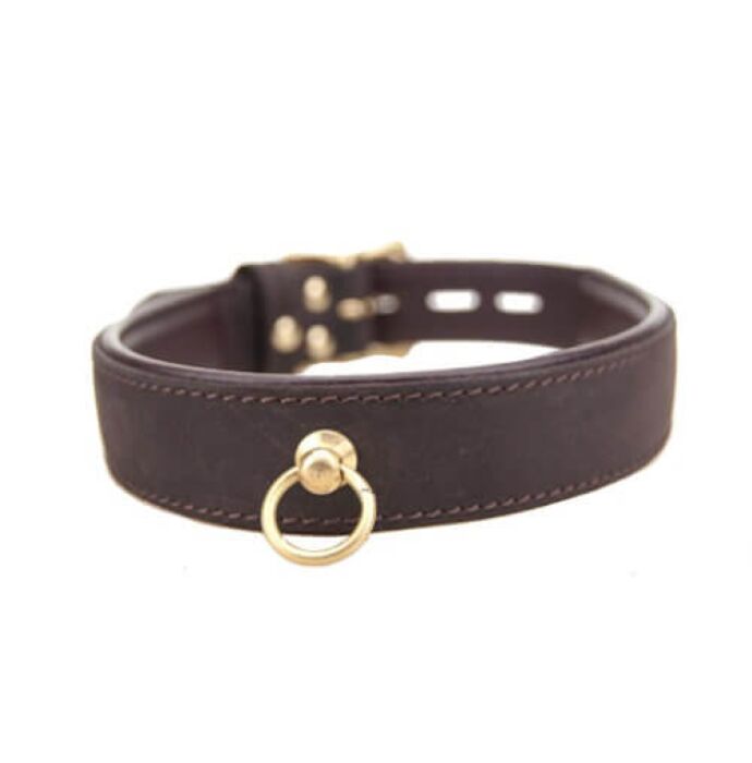 Choker BOUND z nubukowej skóry z O-ringiem Choker BOUND z nubukowej skóry z O-ringiem