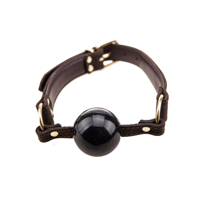 Kajdanki Bound Nubuck Leather Solid Ball Gag Kajdanki Bound Nubuck Leather Solid Ball Gag