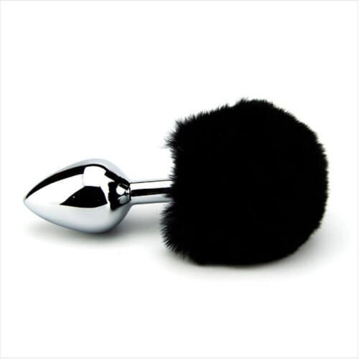 Butt Plug Furry Fantasy z ogonem królika Negro Butt Plug Furry Fantasy z ogonem królika Negro