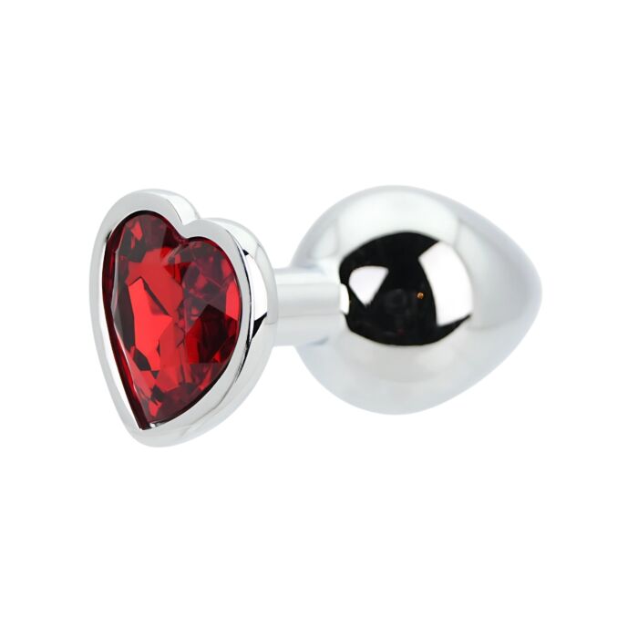 Plug analny Toosh Heart Shaped Silver z diamentem Plug analny Toosh Heart Shaped Silver z diamentem