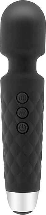 Masajeur S Pleasures The Wand Black z elastyczną głowicą
