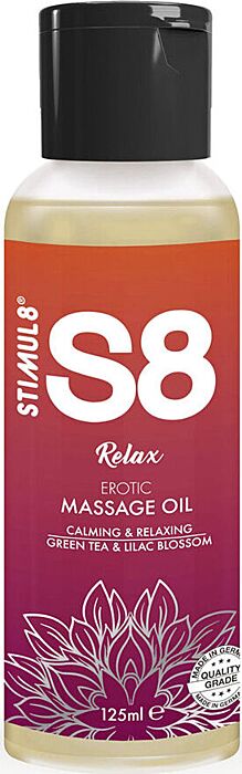 Olej do masażu STIMUL8 S8 Relax 125 ml Olej do masażu STIMUL8 S8 Relax 125 ml
