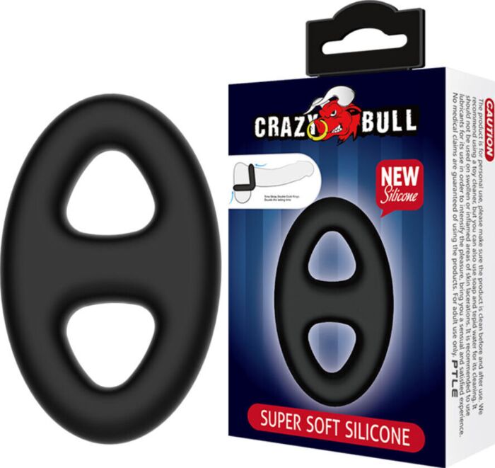 Anillo Doble Silicona Ovalado CRAZY BULL - Potencia y Comodidad