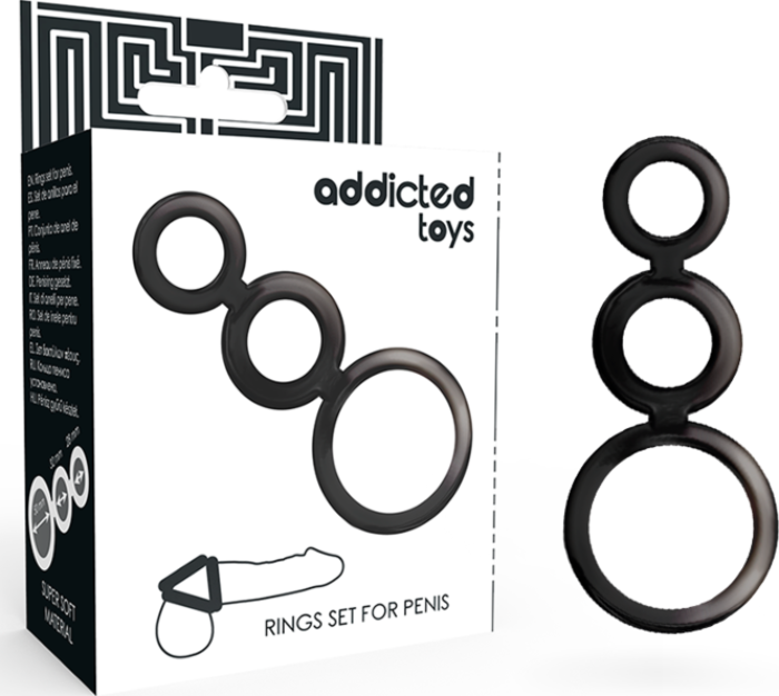 Anillos do penisa ADDICTED TOYS zestaw 3 sztuk
