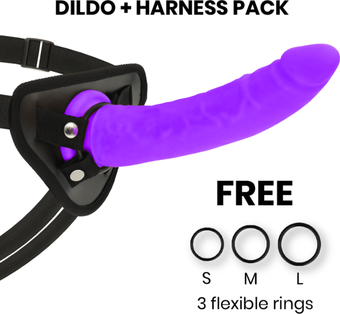 Arnes z dildo DELTACLUB 23 cm silikon medyczny Arnes z dildo DELTACLUB 23 cm silikon medyczny