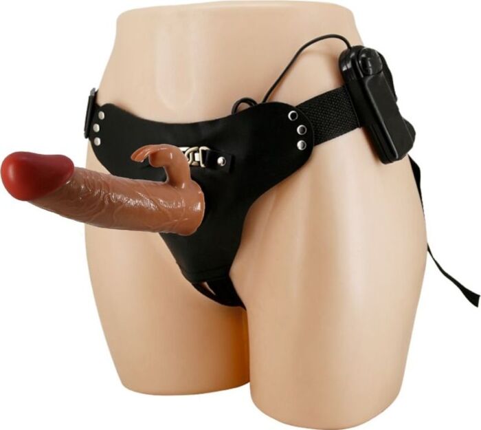 Uprząż z wibratorem PRETTY LOVE Marion 19 cm