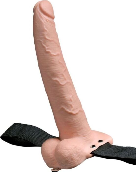 Uprząż z wibracyjnym dildo FETISH FANTASY SERIES 23 cm