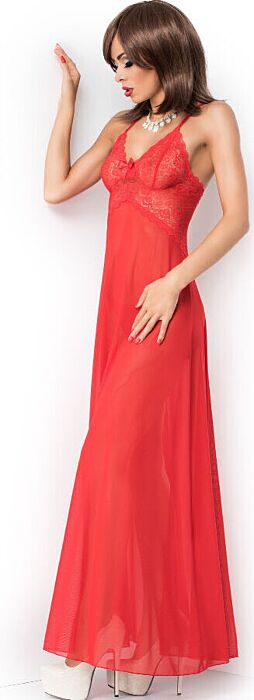 Babydoll Chilirose CR 3883 Długi Czerwony S/M