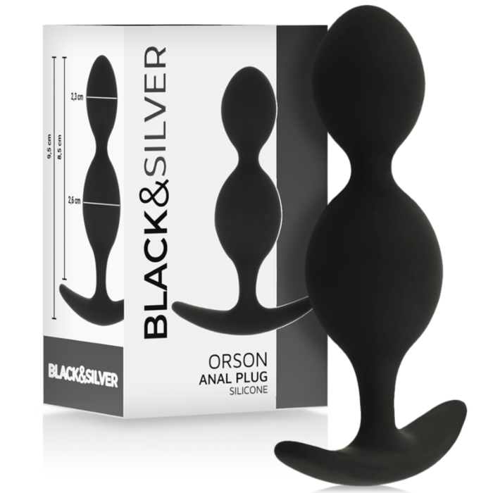 Bolas Anales BLACK&SILVER ORSON 2 Fale 9 cm Bolas Anales BLACK&SILVER ORSON 2 Fale 9 cm