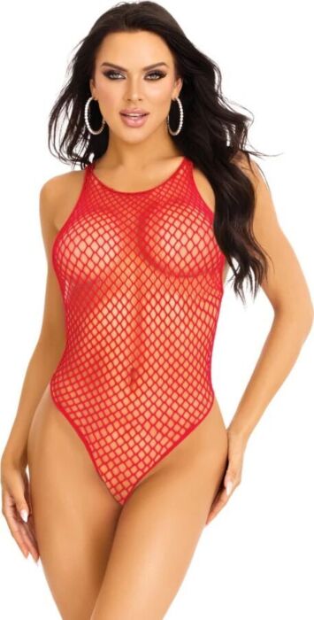 Body Leg Avenue Tanga Czerwony Rejilla