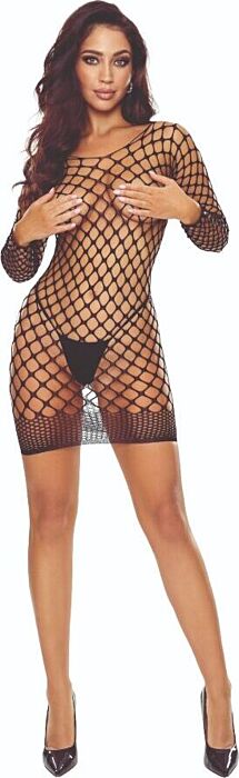 Bodystocking Passion BS108 Czarne Zmysłowe