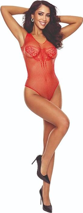 Bodystocking Passion BS109 Mariposa Czerwony