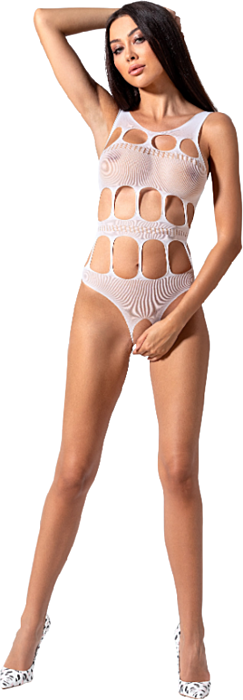 Bodystocking Passion BS083 Biały Zmysłowy Design