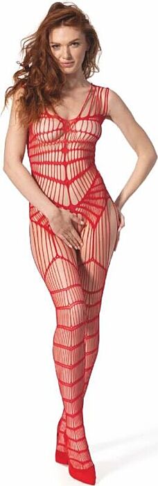 Bodystocking PASSION BS 102 Czerwony Sexy Design Bodystocking PASSION BS 102 Czerwony Sexy Design