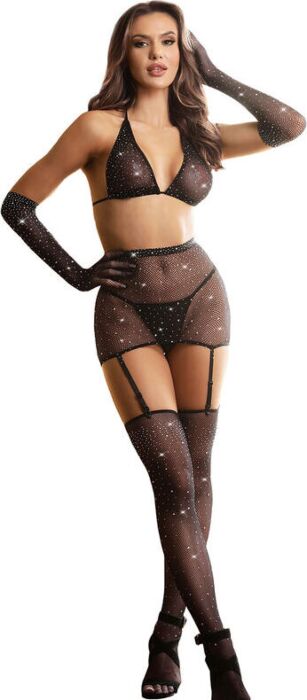 Bodystocking SUBBLIME 952174 z guanti i diamentami Bodystocking SUBBLIME 952174 z guanti i diamentami