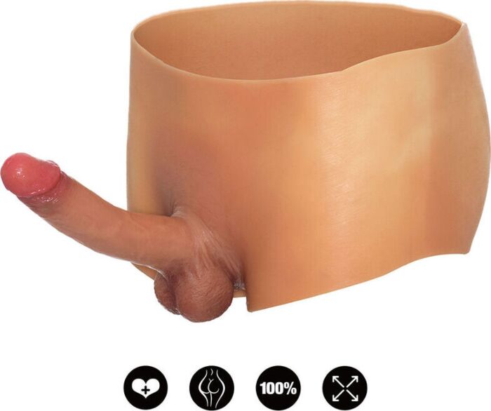 Bokser z penisem HIDDEN DESIRE 18 cm Natural