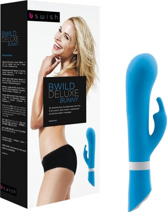Bwild deluxe vibrador bunny azul intenso