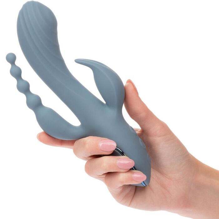CALEXOTICS - VIBRADOR TRIPLE ÉXTASIS GRIS CALEXOTICS - VIBRADOR TRIPLE ÉXTASIS GRIS